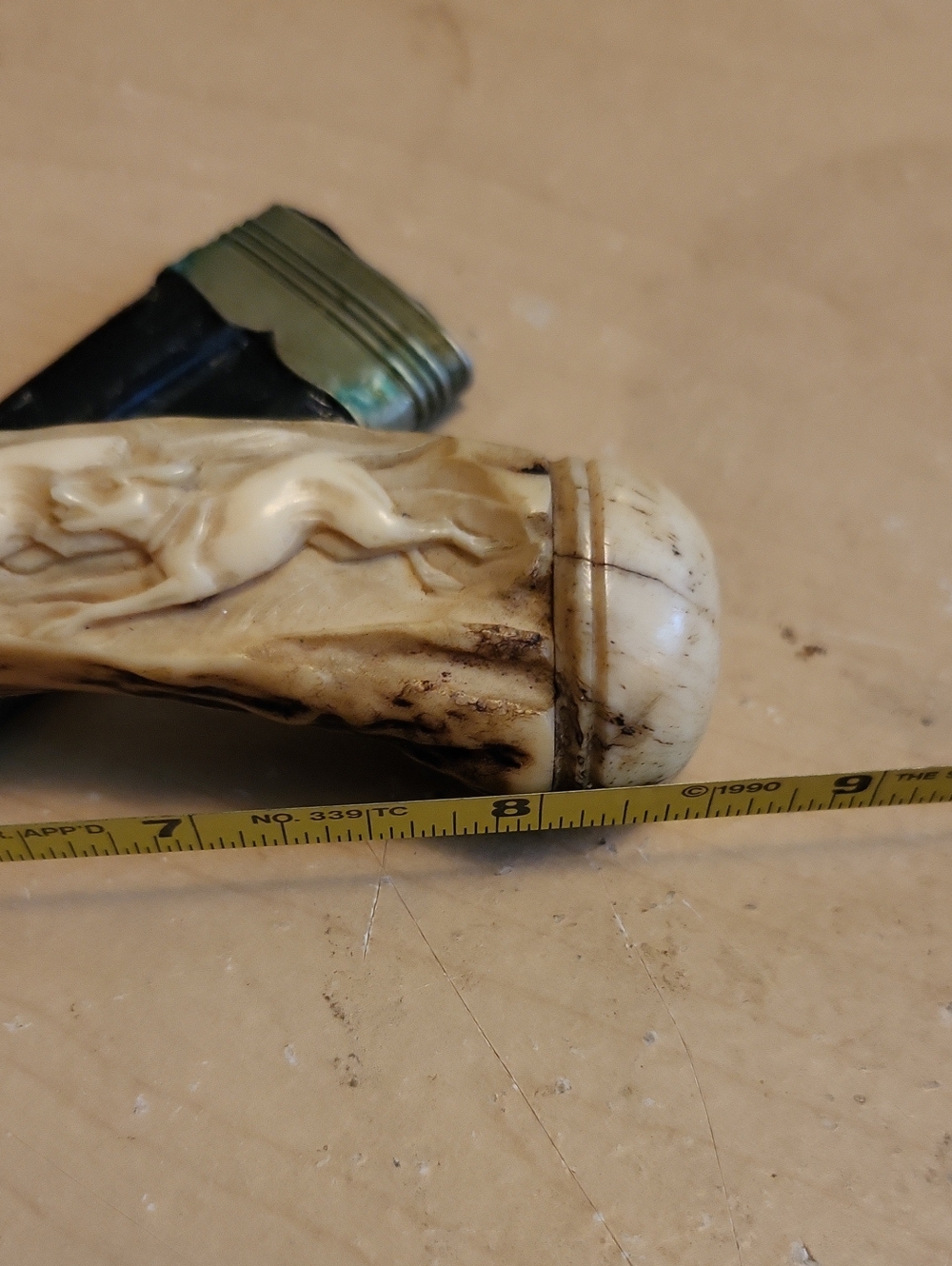 19th Cent. Bavarian Black Forest Boot Knife Carved Antler Handle - Picture 12 of 12